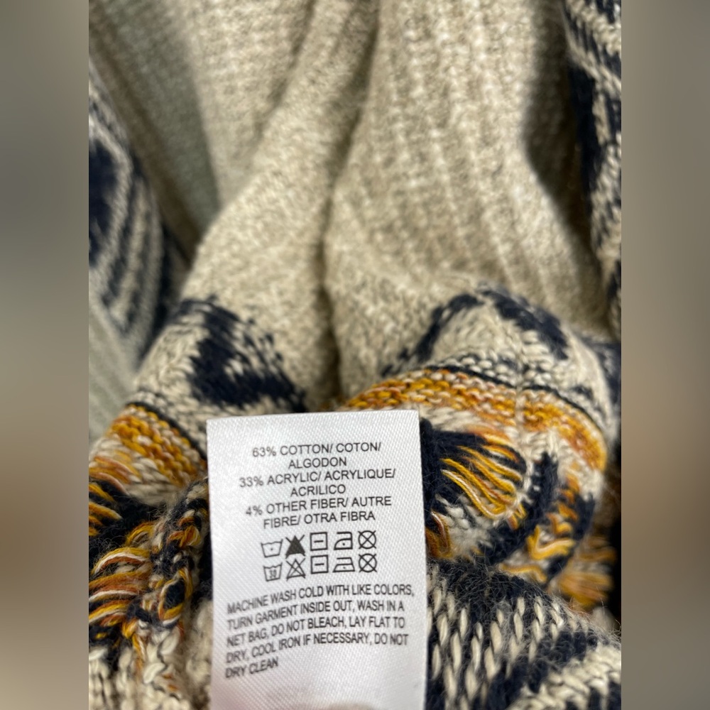 NWT Lucky Brand Women’s Tribal Hooded Open Front Cardigan Sweater Size 1X - Picture 12 of 13